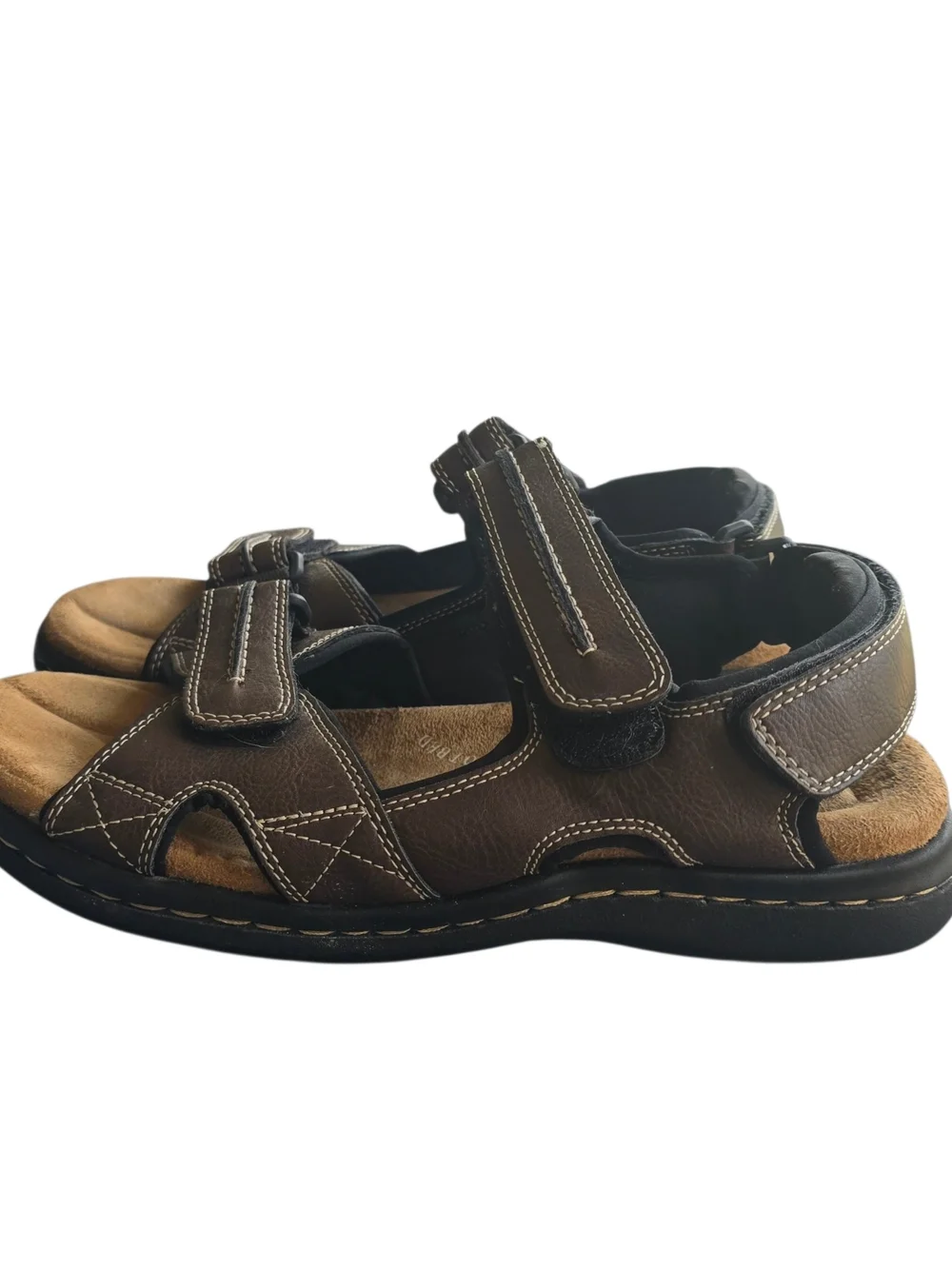 Dockers Brown and Black Men's Adjustable Strap Sandals